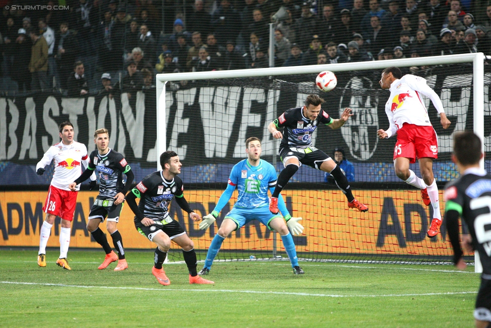 Sturm Graz -Salzburg
OEFB Cup, Viertelfinale, SK Sturm Graz - FC RB Salzburg, Stadion Liebenau Graz, 10.02.2016. 

Foto zeigt Thorsten Schick (Sturm), Anastasios Avlonitis (Sturm), Michael Esser (Sturm), Daniel Offenbacher (Sturm)
