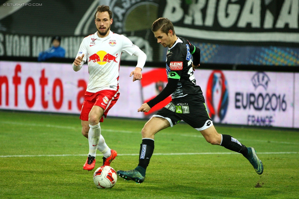 Sturm Graz -Salzburg
OEFB Cup, Viertelfinale, SK Sturm Graz - FC RB Salzburg, Stadion Liebenau Graz, 10.02.2016. 

Foto zeigt Andreas Gruber (Sturm)
