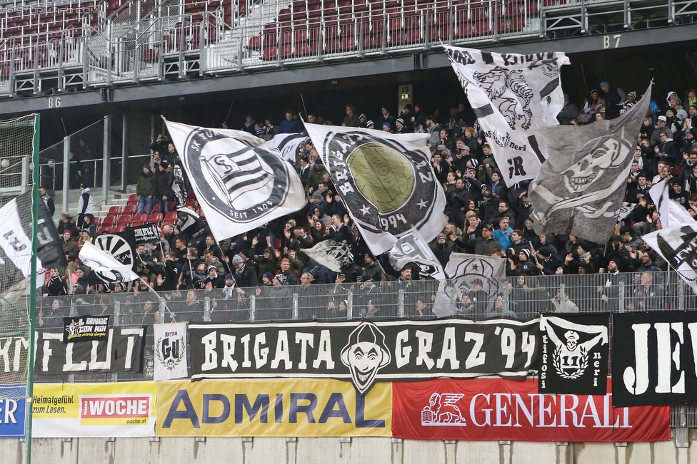 Wolfsberg - Sturm Graz
Oesterreichische Fussball Bundesliga, 22. Runde, Wolfsberger AC - SK Sturm Graz, Woerthersee Stadion Klagenfurt, 13.02.2016. 

Foto zeigt Fans von Sturm
