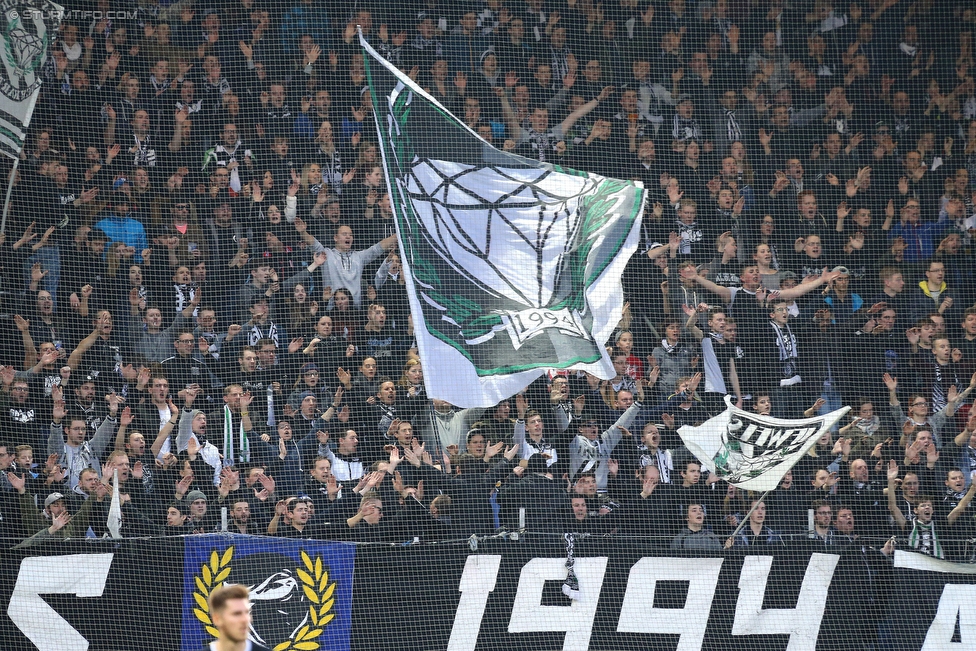 Sturm Graz - Rapid Wien
Oesterreichische Fussball Bundesliga, 23 Runde, SK Sturm Graz - SK Rapid Wien, Stadion Liebenau Graz, 21.02.2016. 

Foto zeigt Fans von Sturm
Schlüsselwörter: pyrotechnik