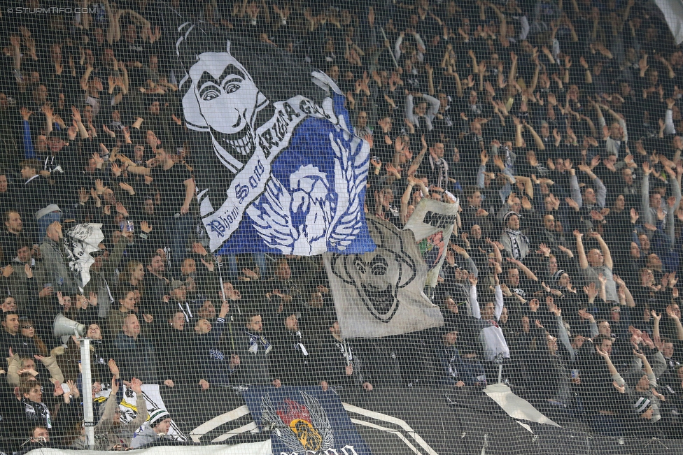 Sturm Graz - Rapid Wien
Oesterreichische Fussball Bundesliga, 23 Runde, SK Sturm Graz - SK Rapid Wien, Stadion Liebenau Graz, 21.02.2016. 

Foto zeigt Fans von Sturm
Schlüsselwörter: pyrotechnik