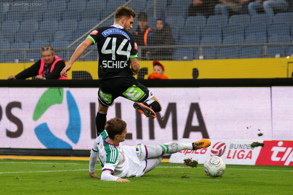 Sturm Graz - Rapid Wien
Oesterreichische Fussball Bundesliga, 23 Runde, SK Sturm Graz - SK Rapid Wien, Stadion Liebenau Graz, 21.02.2016. 

Foto zeigt Thorsten Schick (Sturm) und Stefan Stangl (Rapid)
