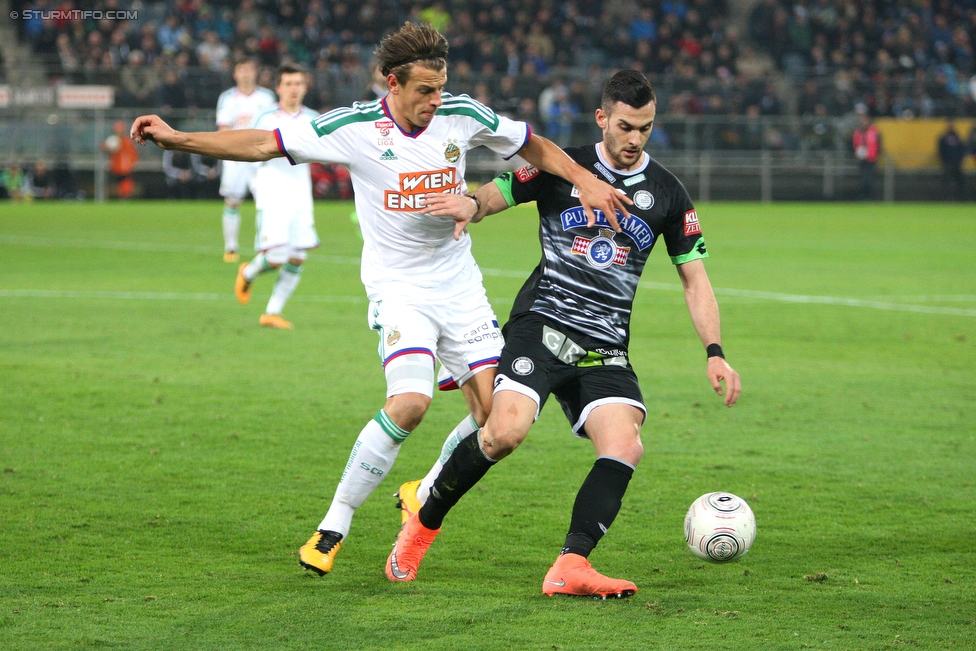 Sturm Graz - Rapid Wien
Oesterreichische Fussball Bundesliga, 23 Runde, SK Sturm Graz - SK Rapid Wien, Stadion Liebenau Graz, 21.02.2016. 

Foto zeigt Charalampos Lykogiannis (Sturm)
