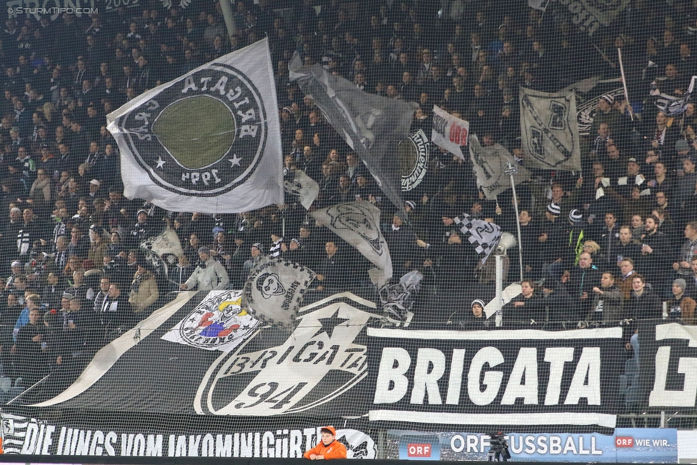 Sturm Graz - RB Salzburg
Oesterreichische Fussball Bundesliga, 25. Runde, SK Sturm Graz - FC RB Salzburg, Stadion Liebenau Graz, 02.03.2016. 

Foto zeigt Fans von Sturm
