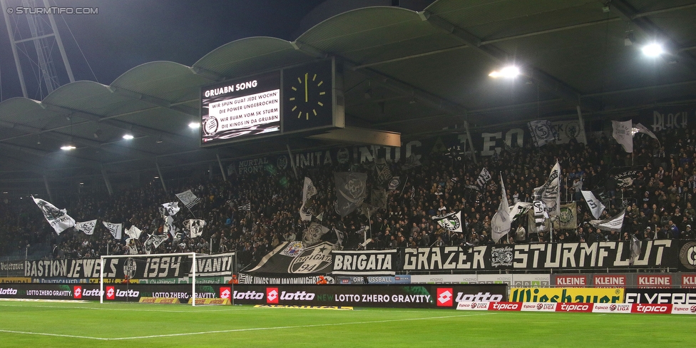 Sturm Graz - RB Salzburg
Oesterreichische Fussball Bundesliga, 25. Runde, SK Sturm Graz - FC RB Salzburg, Stadion Liebenau Graz, 02.03.2016. 

Foto zeigt Fans von Sturm
