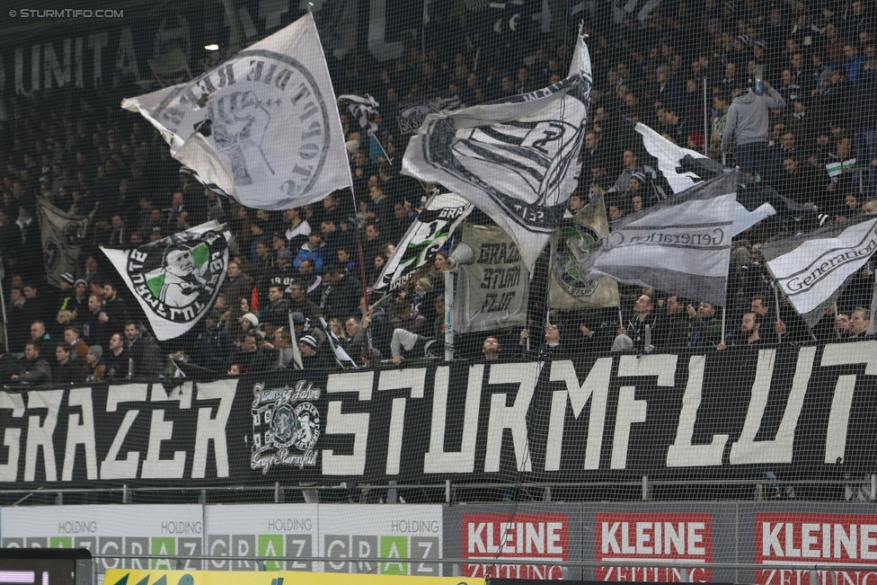 Sturm Graz - RB Salzburg
Oesterreichische Fussball Bundesliga, 25. Runde, SK Sturm Graz - FC RB Salzburg, Stadion Liebenau Graz, 02.03.2016. 

Foto zeigt Fans von Sturm
