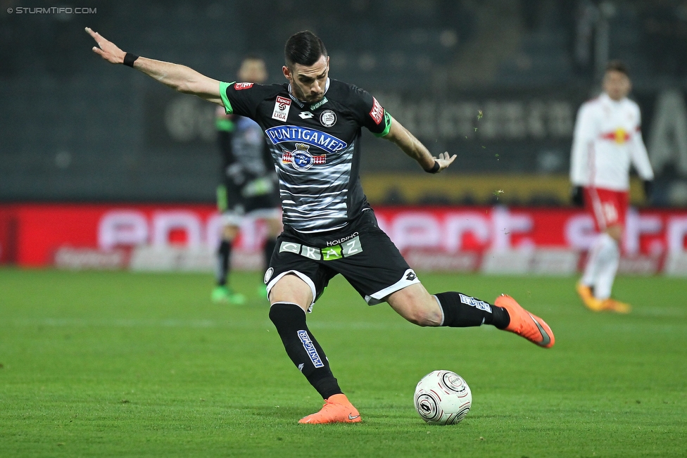 Sturm Graz - RB Salzburg
Oesterreichische Fussball Bundesliga, 25. Runde, SK Sturm Graz - FC RB Salzburg, Stadion Liebenau Graz, 02.03.2016. 

Foto zeigt Charalampos Lykogiannis (Sturm)
