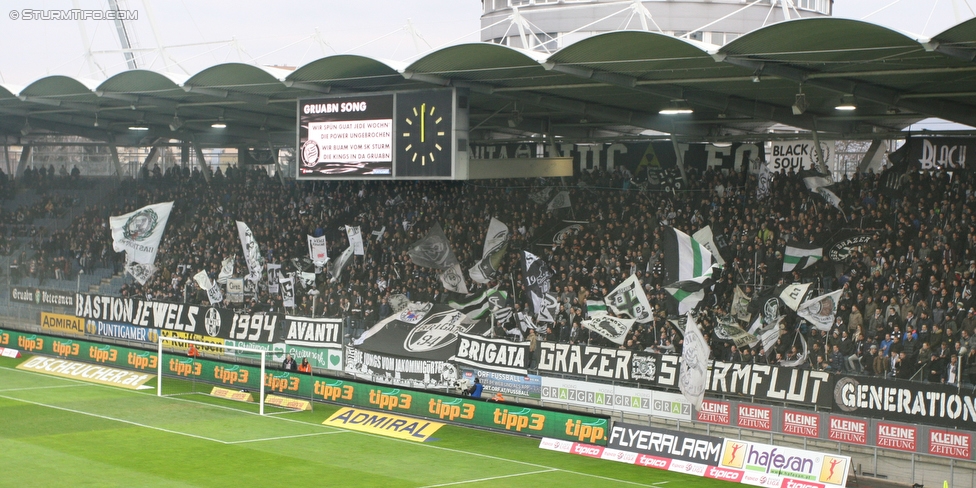 Sturm Graz - Austria Wien
Oesterreichische Fussball Bundesliga, 27. Runde, SK Sturm Graz - FK Austria Wien, Stadion Liebenau Graz, 13.03.2016. 

Foto zeigt Fans von Sturm
