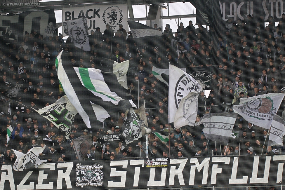 Sturm Graz - Austria Wien
Oesterreichische Fussball Bundesliga, 27. Runde, SK Sturm Graz - FK Austria Wien, Stadion Liebenau Graz, 13.03.2016. 

Foto zeigt Fans von Sturm
