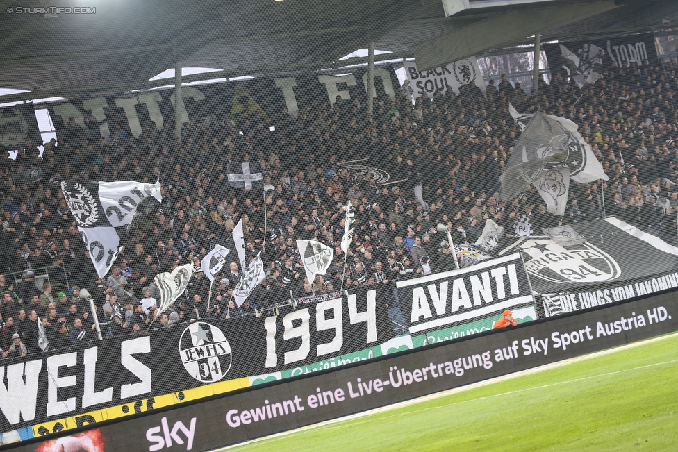 Sturm Graz - Austria Wien
Oesterreichische Fussball Bundesliga, 27. Runde, SK Sturm Graz - FK Austria Wien, Stadion Liebenau Graz, 13.03.2016. 

Foto zeigt Fans von Sturm
