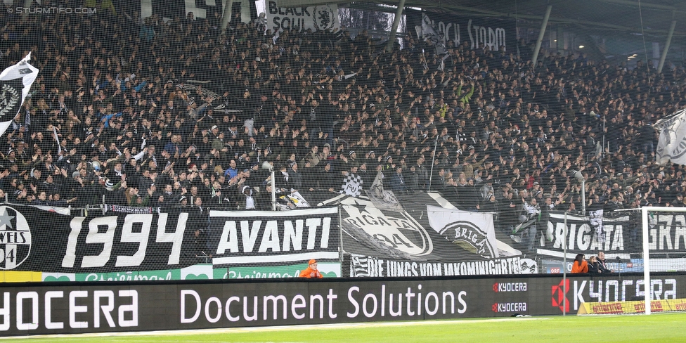 Sturm Graz - Austria Wien
Oesterreichische Fussball Bundesliga, 27. Runde, SK Sturm Graz - FK Austria Wien, Stadion Liebenau Graz, 13.03.2016. 

Foto zeigt Fans von Sturm
