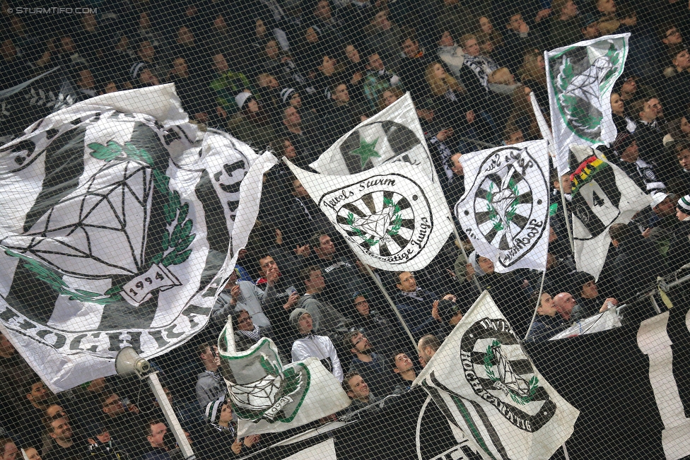 Sturm Graz - Austria Wien
Oesterreichische Fussball Bundesliga, 27. Runde, SK Sturm Graz - FK Austria Wien, Stadion Liebenau Graz, 13.03.2016. 

Foto zeigt Fans von Sturm
