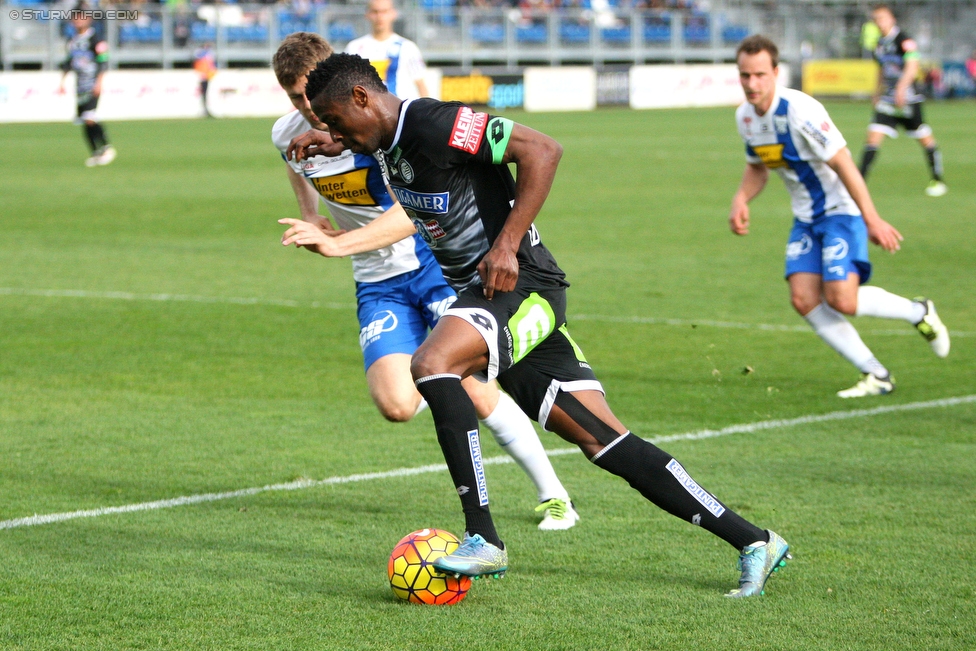 Groedig - Sturm Graz
Oesterreichische Fussball Bundesliga, 29. Runde, SV Groedig - SK Sturm Graz, Untersbergarena Groedig, 02.04.2016. 

Foto zeigt Osagie Bright Edomwonyi (Sturm)
