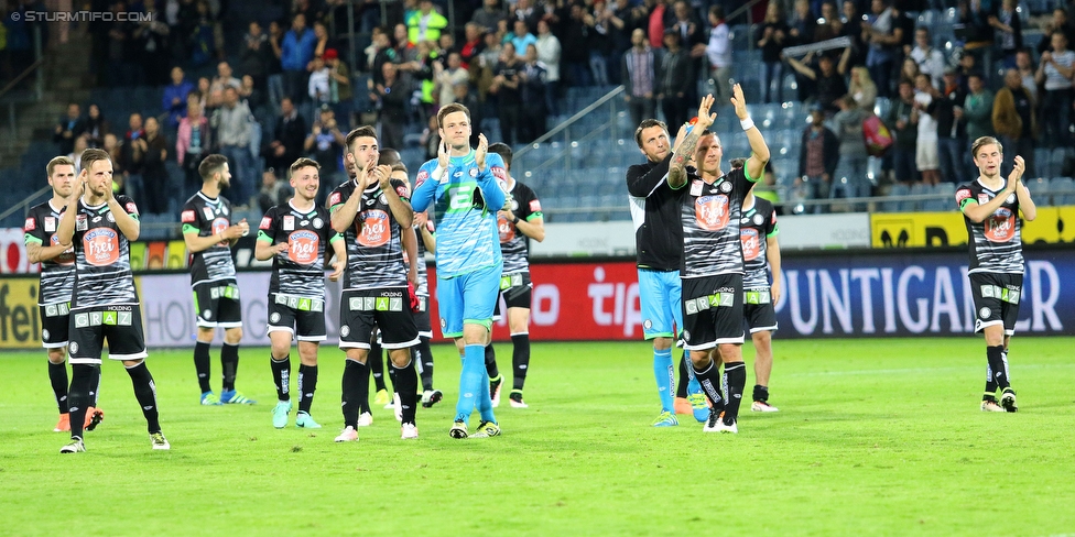 Sturm Graz - Wolfsberg
Oesterreichische Fussball Bundesliga, 31. Runde, SK Sturm Graz - Wolfsberger AC, Stadion Liebenau Graz, 16.04.2016. 

Foto zeigt die Mannschaft von Sturm
