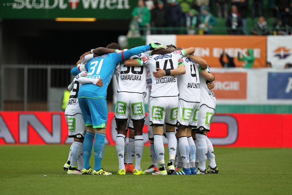 Rapid Wien - Sturm Graz
Oesterreichische Fussball Bundesliga, 32. Runde, SK Rapid Wien - SK Sturm Graz, Ernst Happel Stadion Wien, 24.04.2016. 

Foto zeigt die Mannschaft von Sturm
