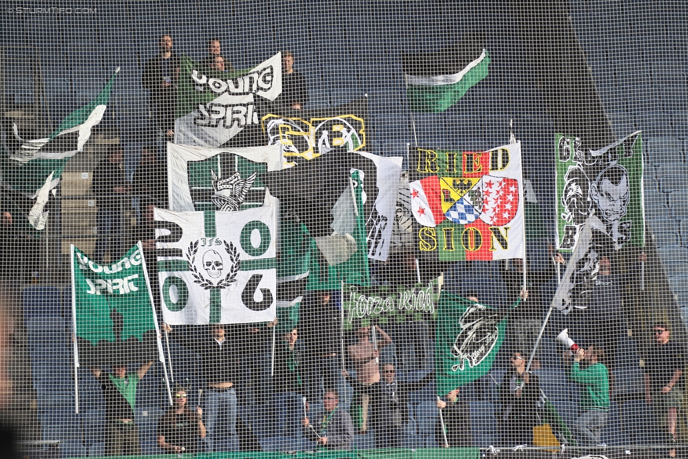 Sturm Graz - Ried
Oesterreichische Fussball Bundesliga, 33. Runde, SK Sturm Graz - SV Ried, Stadion Liebenau Graz, 30.04.2016. 

Foto zeigt Fans von Ried
