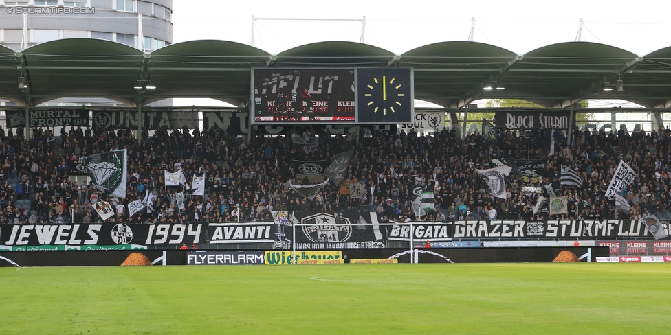 Sturm Graz - Ried
Oesterreichische Fussball Bundesliga, 33. Runde, SK Sturm Graz - SV Ried, Stadion Liebenau Graz, 30.04.2016. 

Foto zeigt Fans von Sturm
