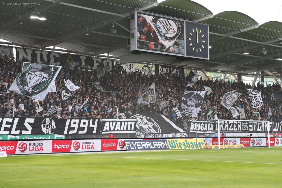 Sturm Graz - Ried
Oesterreichische Fussball Bundesliga, 33. Runde, SK Sturm Graz - SV Ried, Stadion Liebenau Graz, 30.04.2016. 

Foto zeigt Fans von Sturm
