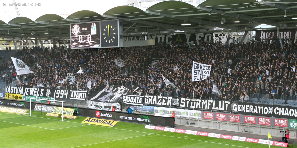 Sturm Graz - Ried
Oesterreichische Fussball Bundesliga, 33. Runde, SK Sturm Graz - SV Ried, Stadion Liebenau Graz, 30.04.2016. 

Foto zeigt Fans von Sturm
