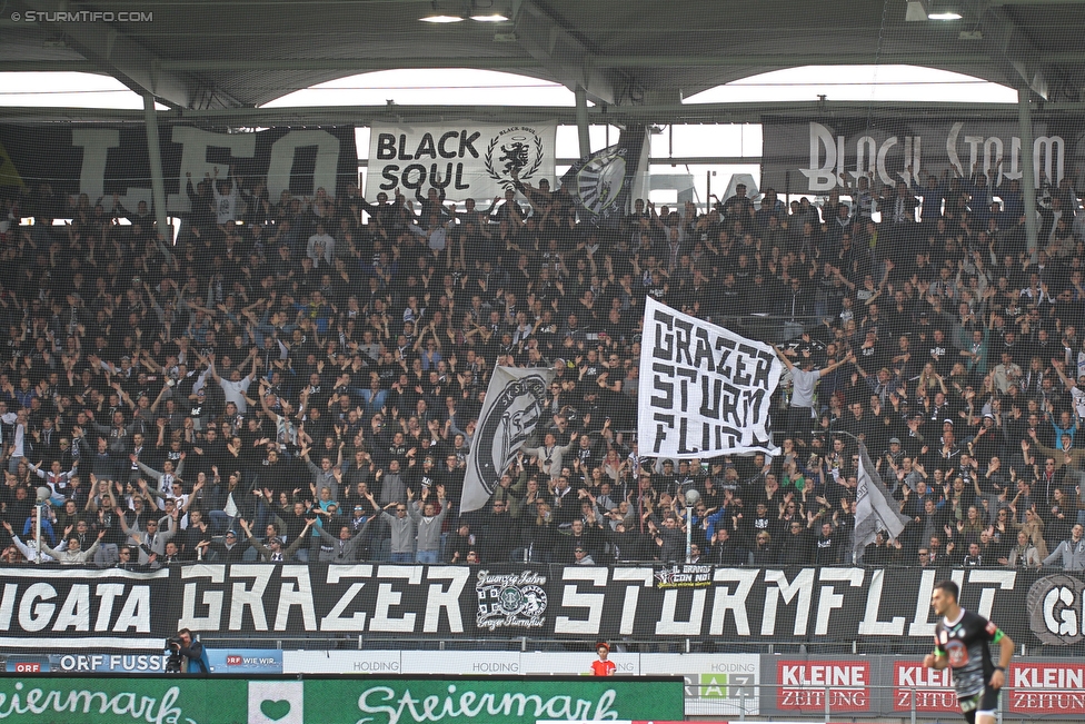 Sturm Graz - Ried
Oesterreichische Fussball Bundesliga, 33. Runde, SK Sturm Graz - SV Ried, Stadion Liebenau Graz, 30.04.2016. 

Foto zeigt Fans von Sturm
