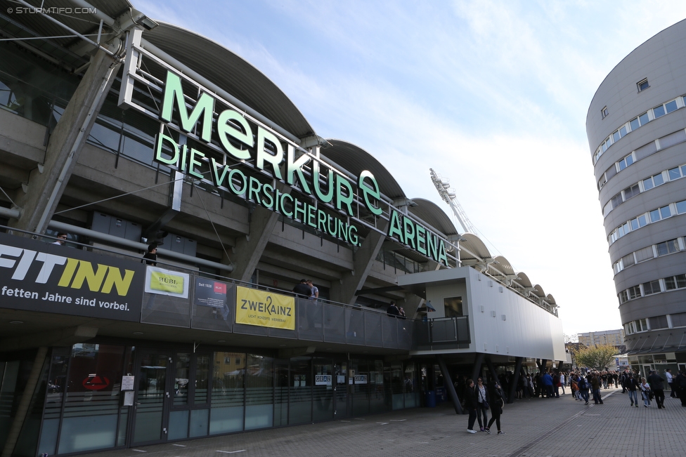 Sturm Graz - Ried
Oesterreichische Fussball Bundesliga, 33. Runde, SK Sturm Graz - SV Ried, Stadion Liebenau Graz, 30.04.2016. 

Foto zeigt eine Aussenansicht vom Stadion Liebenau
