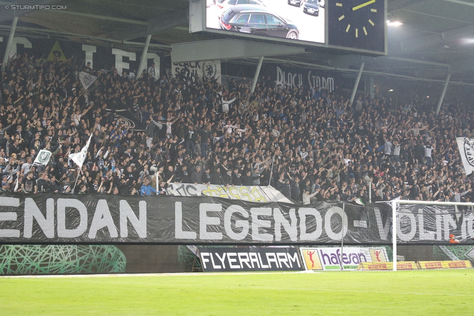 Sturm Graz - Mattersburg
Oesterreichische Fussball Bundesliga, 35. Runde, SK Sturm Graz - SV Mattersburg, Stadion Liebenau Graz, 11.05.2016. 

Foto zeigt Fans von Sturm
