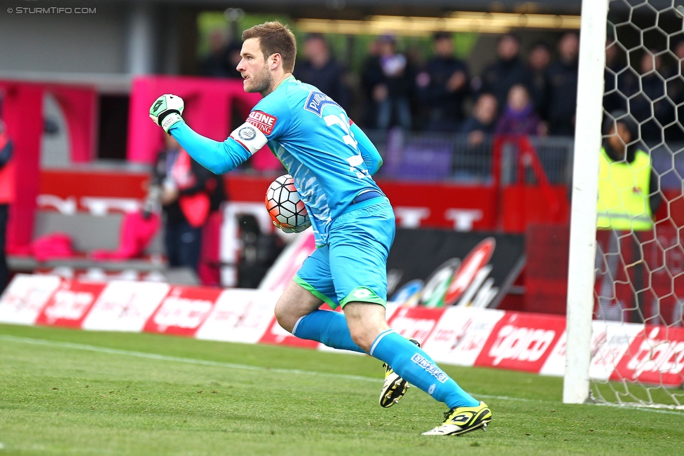 Austria Wien - Sturm Graz
Oesterreichische Fussball Bundesliga, 36. Runde, FK Austria Wien - SK Sturm Graz, Franz Horr Stadion Wien, 15.05.2016. 

Foto zeigt Michael Esser (Sturm)
Schlüsselwörter: elfmeter