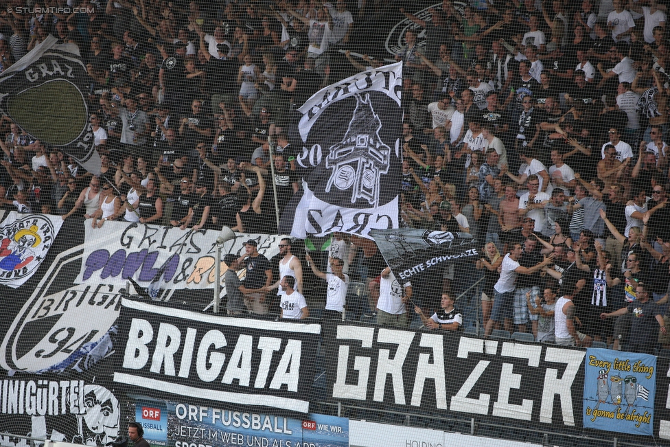 Sturm Graz - Salzburg
Oesterreichische Fussball Bundesliga, 1. Runde, SK Sturm Graz - FC RB Salzburg, Stadion Liebenau Graz, 23.07.2016. 

Foto zeigt Fans von Sturm
