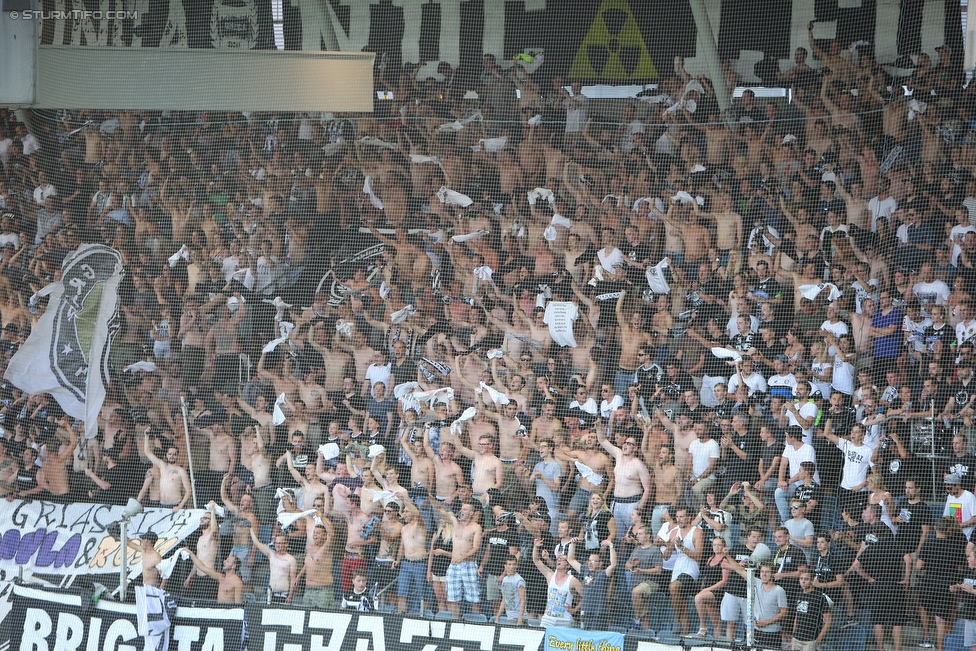 Sturm Graz - Salzburg
Oesterreichische Fussball Bundesliga, 1. Runde, SK Sturm Graz - FC RB Salzburg, Stadion Liebenau Graz, 23.07.2016. 

Foto zeigt Fans von Sturm
