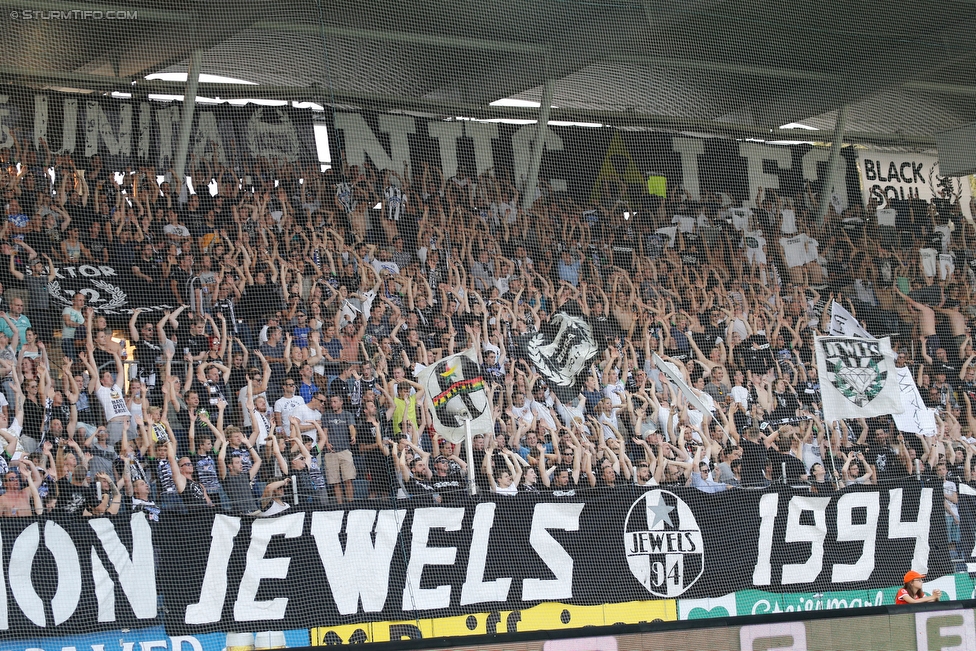 Sturm Graz - Salzburg
Oesterreichische Fussball Bundesliga, 1. Runde, SK Sturm Graz - FC RB Salzburg, Stadion Liebenau Graz, 23.07.2016. 

Foto zeigt Fans von Sturm
