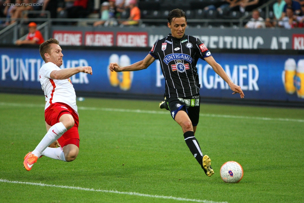 Sturm Graz - Salzburg
Oesterreichische Fussball Bundesliga, 1. Runde, SK Sturm Graz - FC RB Salzburg, Stadion Liebenau Graz, 23.07.2016. 

Foto zeigt Uros Matic (Sturm)
