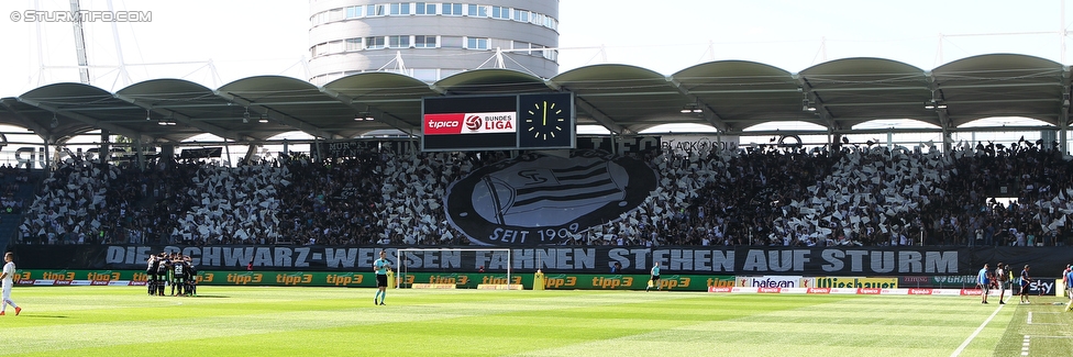 Sturm Graz - Austria Wien
Oesterreichische Fussball Bundesliga, 4. Runde, SK Sturm Graz - FK Austria Wien, Stadion Liebenau Graz, 14.08.2016. 

Foto zeigt Fans von Sturm mit einer Choreografie
