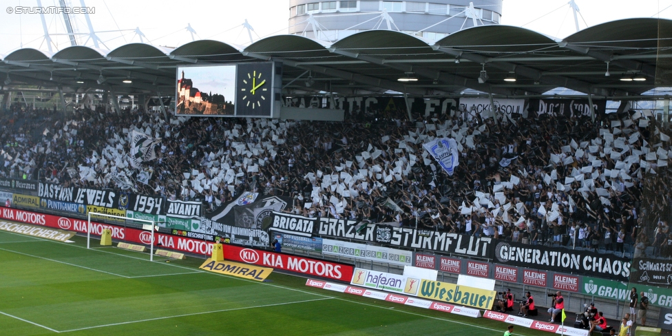 Sturm Graz - Austria Wien
Oesterreichische Fussball Bundesliga, 4. Runde, SK Sturm Graz - FK Austria Wien, Stadion Liebenau Graz, 14.08.2016. 

Foto zeigt Fans von Sturm
