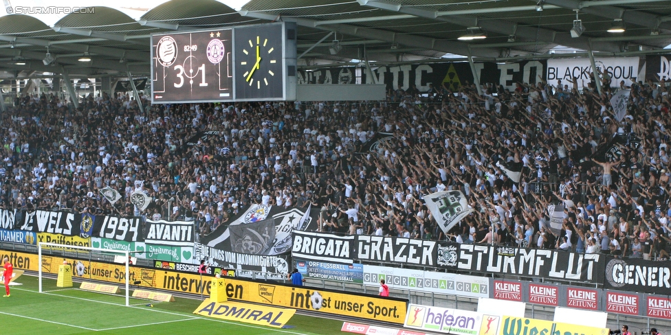 Sturm Graz - Austria Wien
Oesterreichische Fussball Bundesliga, 4. Runde, SK Sturm Graz - FK Austria Wien, Stadion Liebenau Graz, 14.08.2016. 

Foto zeigt Fans von Sturm
