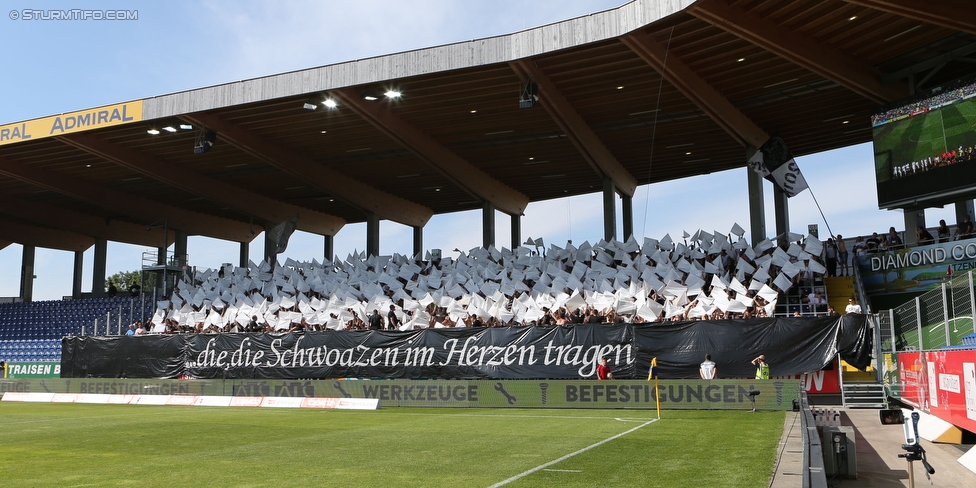 St. Poelten - Sturm Graz
Oesterreichische Fussball Bundesliga, 5. Runde, SKN St. Poelten - SK Sturm Graz, Arena St. Poelten, 20.08.2016. 

Foto zeigt Fans von Sturm
