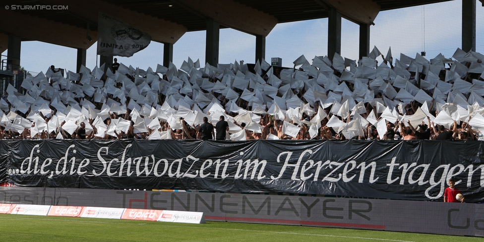 St. Poelten - Sturm Graz
Oesterreichische Fussball Bundesliga, 5. Runde, SKN St. Poelten - SK Sturm Graz, Arena St. Poelten, 20.08.2016. 

Foto zeigt Fans von Sturm
