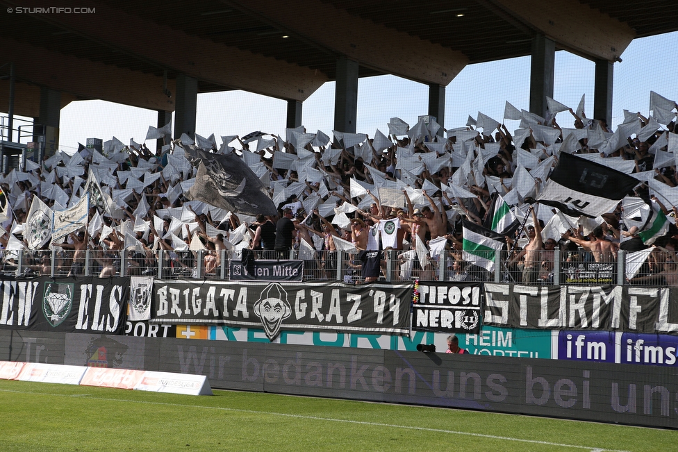 St. Poelten - Sturm Graz
Oesterreichische Fussball Bundesliga, 5. Runde, SKN St. Poelten - SK Sturm Graz, Arena St. Poelten, 20.08.2016. 

Foto zeigt Fans von Sturm
