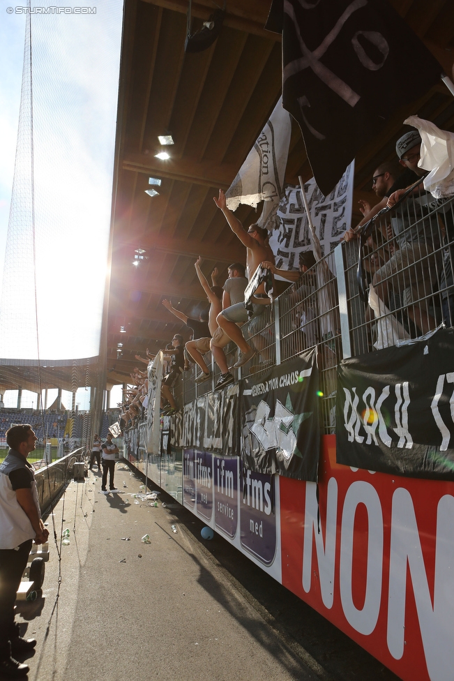 St. Poelten - Sturm Graz
Oesterreichische Fussball Bundesliga, 5. Runde, SKN St. Poelten - SK Sturm Graz, Arena St. Poelten, 20.08.2016. 

Foto zeigt Fans von Sturm
