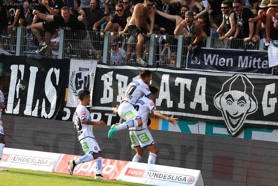 St. Poelten - Sturm Graz
Oesterreichische Fussball Bundesliga, 5. Runde, SKN St. Poelten - SK Sturm Graz, Arena St. Poelten, 20.08.2016. 

Foto zeigt Sascha Horvath (Sturm), Marko Stankovic (Sturm) und Uros Matic (Sturm)
Schlüsselwörter: torjubel