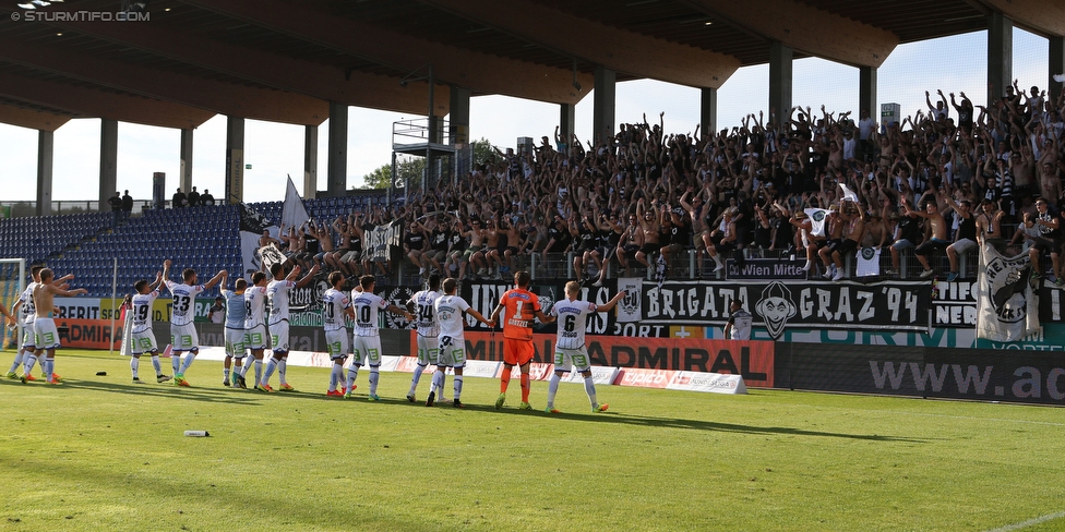 St. Poelten - Sturm Graz
Oesterreichische Fussball Bundesliga, 5. Runde, SKN St. Poelten - SK Sturm Graz, Arena St. Poelten, 20.08.2016. 

Foto zeigt die Mannschaft von Sturm
