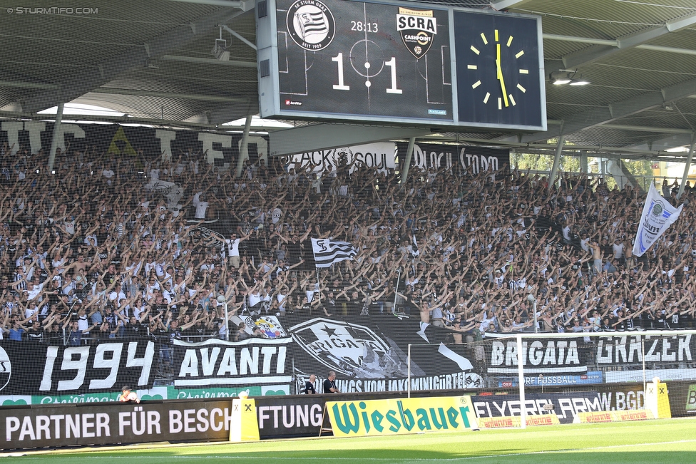 Sturm Graz - Altach
Oesterreichische Fussball Bundesliga, 6. Runde, SK Sturm Graz - SC Rheindorf Altach, Stadion Liebenau Graz, 27.08.2016. 

Foto zeigt Fans von Sturm
