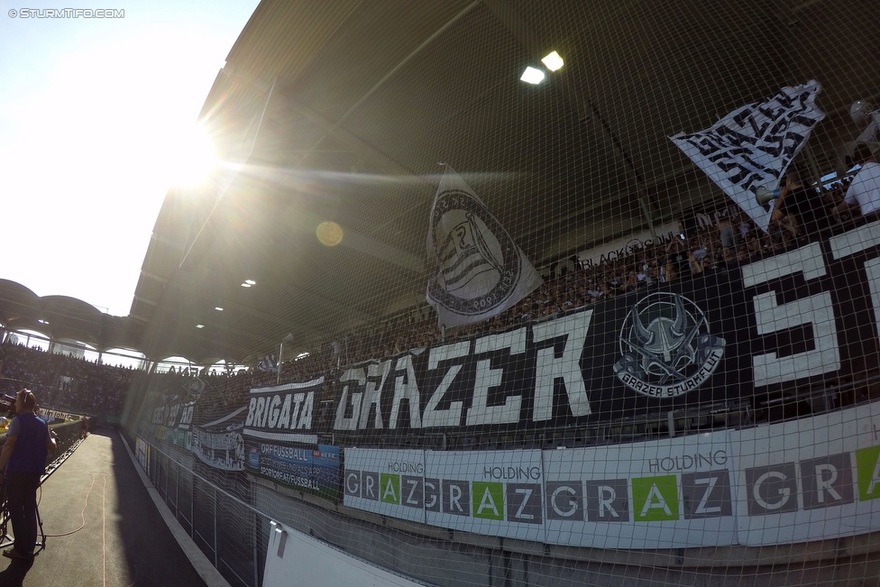 Sturm Graz - Altach
Oesterreichische Fussball Bundesliga, 6. Runde, SK Sturm Graz - SC Rheindorf Altach, Stadion Liebenau Graz, 27.08.2016. 

Foto zeigt Fans von Sturm
