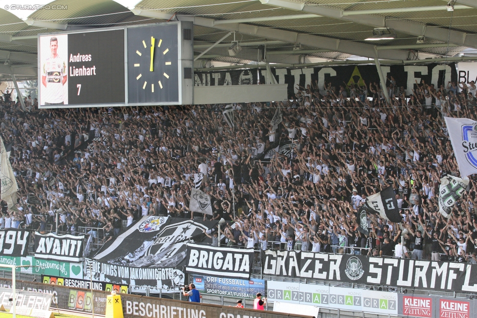 Sturm Graz - Altach
Oesterreichische Fussball Bundesliga, 6. Runde, SK Sturm Graz - SC Rheindorf Altach, Stadion Liebenau Graz, 27.08.2016. 

Foto zeigt Fans von Sturm
