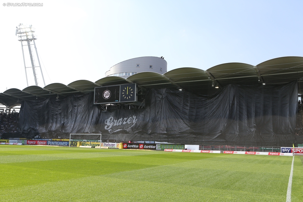 Sturm Graz - Rapid Wien
Oesterreichische Fussball Bundesliga, 7. Runde, SK Sturm Graz - SK Rapid Wien, Stadion Liebenau Graz, 10.09.2016. 

Foto zeigt Fans von Sturm mit einer Choreografie
