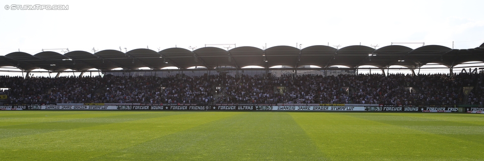 Sturm Graz - Rapid Wien
Oesterreichische Fussball Bundesliga, 7. Runde, SK Sturm Graz - SK Rapid Wien, Stadion Liebenau Graz, 10.09.2016. 

Foto zeigt Fans von Sturm mit einer Choreografie
