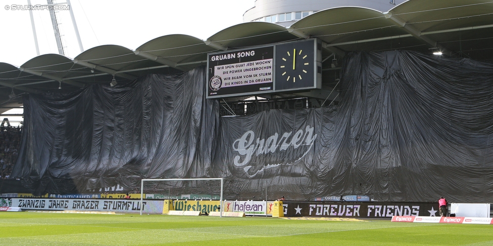 Sturm Graz - Rapid Wien
Oesterreichische Fussball Bundesliga, 7. Runde, SK Sturm Graz - SK Rapid Wien, Stadion Liebenau Graz, 10.09.2016. 

Foto zeigt Fans von Sturm mit einer Choreografie
