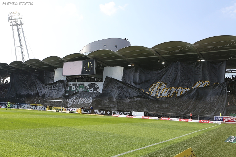 Sturm Graz - Rapid Wien
Oesterreichische Fussball Bundesliga, 7. Runde, SK Sturm Graz - SK Rapid Wien, Stadion Liebenau Graz, 10.09.2016. 

Foto zeigt Fans von Sturm mit einer Choreografie
