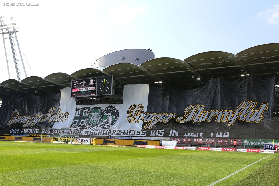 Sturm Graz - Rapid Wien
Oesterreichische Fussball Bundesliga, 7. Runde, SK Sturm Graz - SK Rapid Wien, Stadion Liebenau Graz, 10.09.2016. 

Foto zeigt Fans von Sturm mit einer Choreografie
