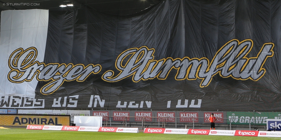 Sturm Graz - Rapid Wien
Oesterreichische Fussball Bundesliga, 7. Runde, SK Sturm Graz - SK Rapid Wien, Stadion Liebenau Graz, 10.09.2016. 

Foto zeigt Fans von Sturm mit einer Choreografie
