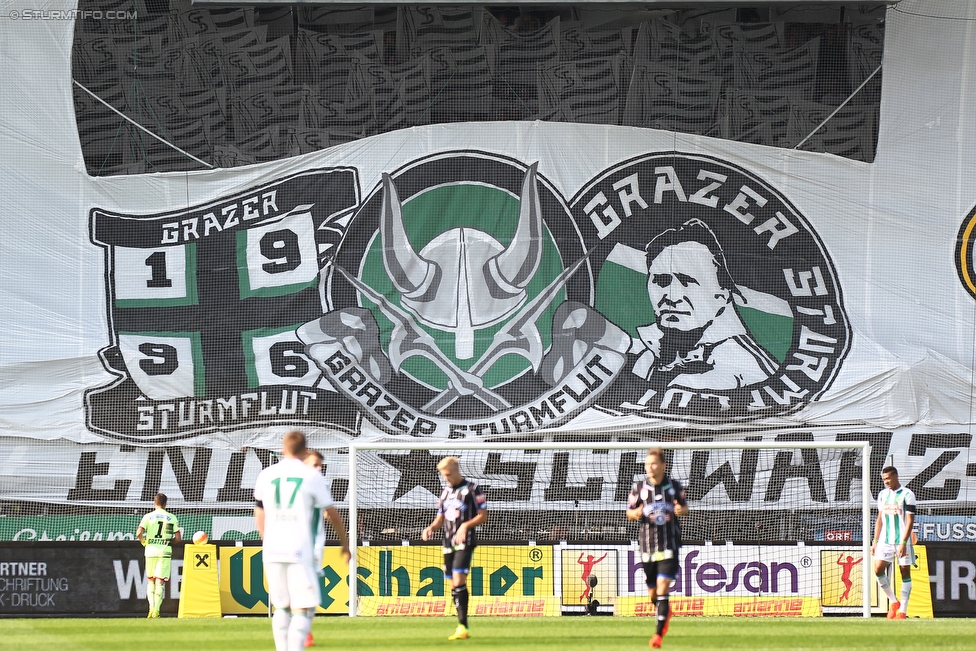 Sturm Graz - Rapid Wien
Oesterreichische Fussball Bundesliga, 7. Runde, SK Sturm Graz - SK Rapid Wien, Stadion Liebenau Graz, 10.09.2016. 

Foto zeigt Fans von Sturm mit einer Choreografie
